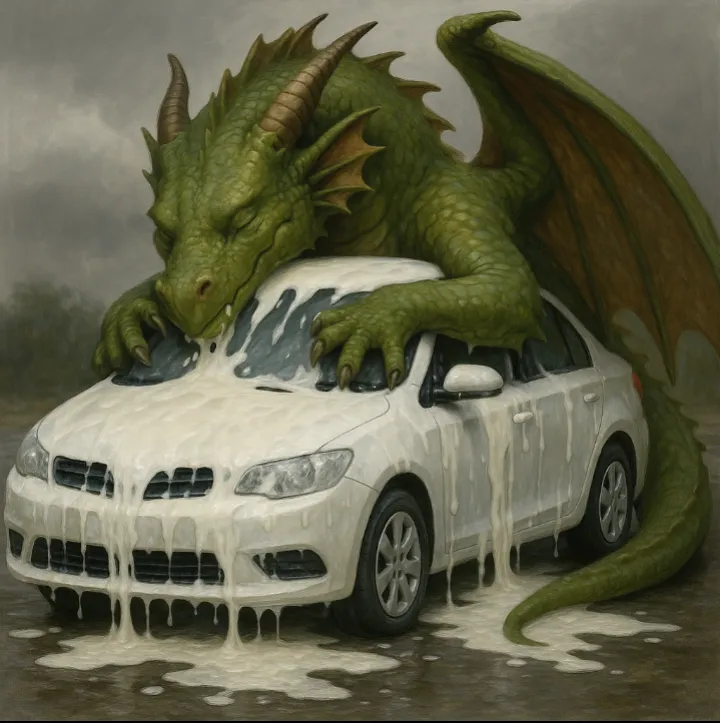 Dragon Bathes Sudan in Mmilky Liquid