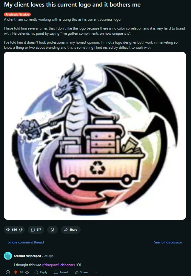 I thought i was on DFC but it was just a logo subreddit