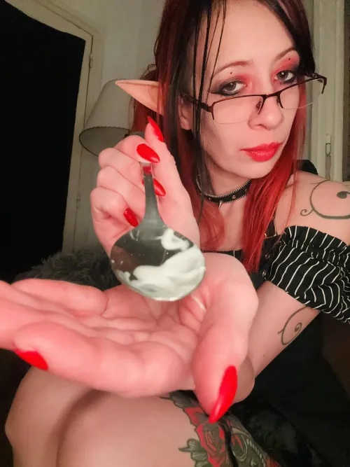 Be a good boy and open your mouth. I'm gonna feed you like a bird