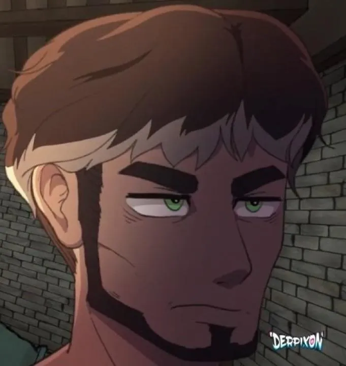 I love The Prince’s expression Everytime he’s trying to get the knife only for Herzha to transform and get him back to bed, he’s tired at this point.