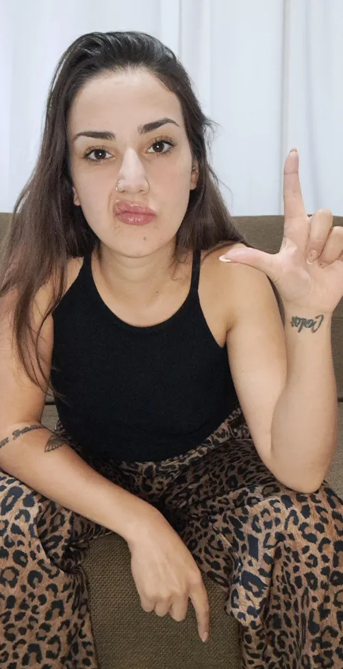 I'm thinking whether to deny you the orgasm or let you eat the semen off the floor.