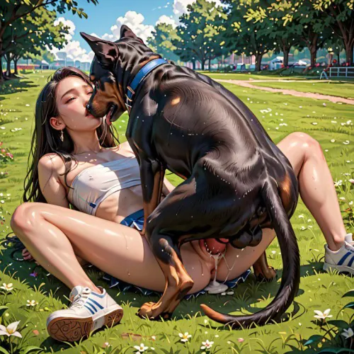 I’ve always wanted to be taken in a public park 😍🐾