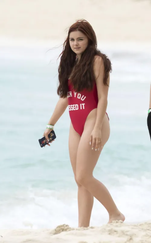 Red swimsuit