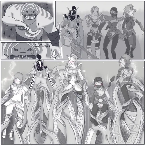 Tidehunter casting Ravage! +Rubick, CM, Lanaya & Wei (Crazydesor)