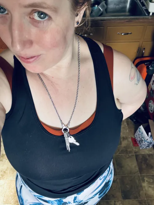 Guy at the gym told me it was so smart to wear my locker key on my necklace so it won’t get lost.