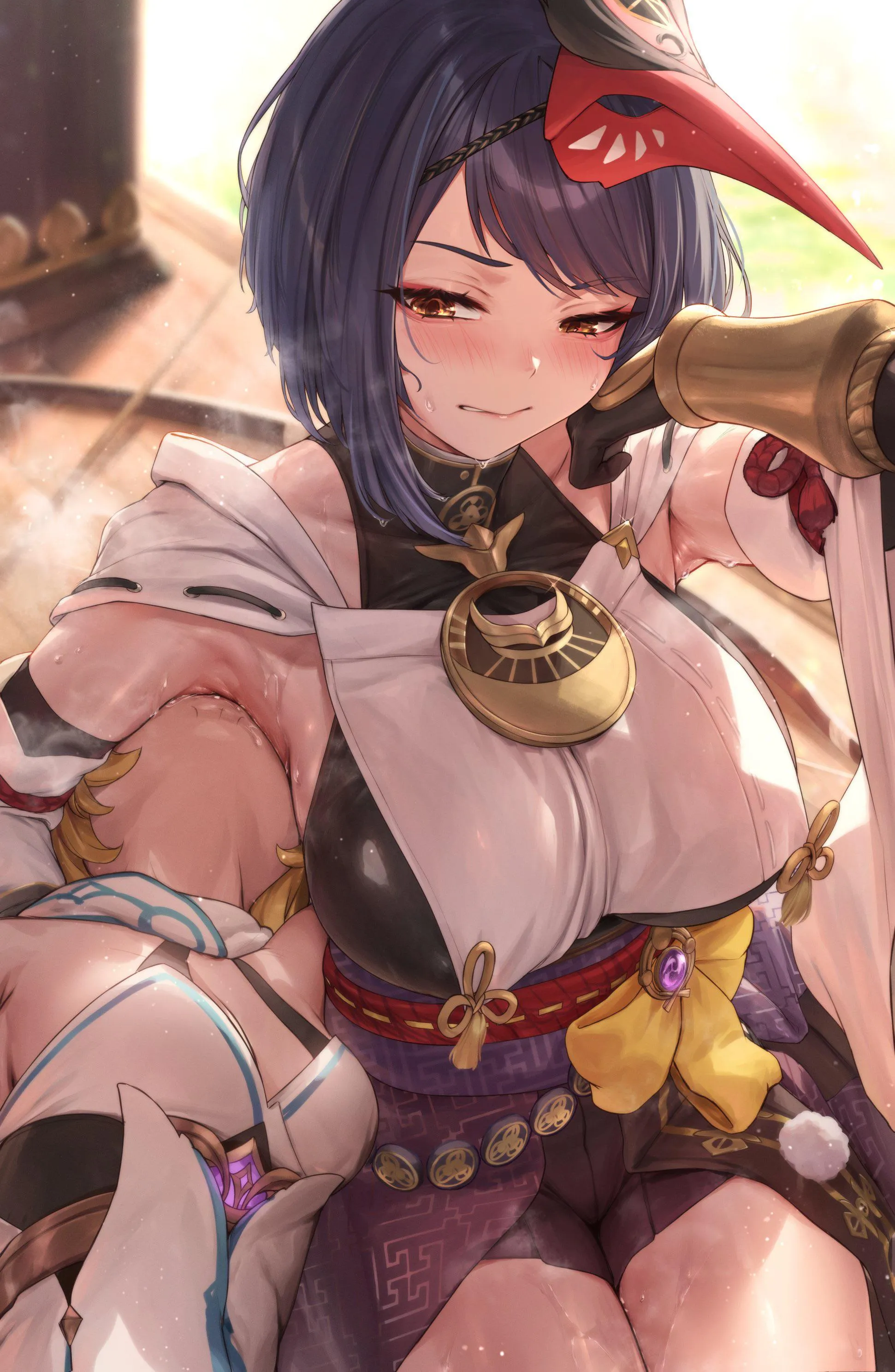 Lumine having a good drink (padoruu)