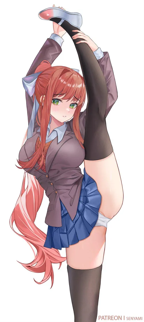 Monika Leg Stretch [Doki Doki Literature Club]
