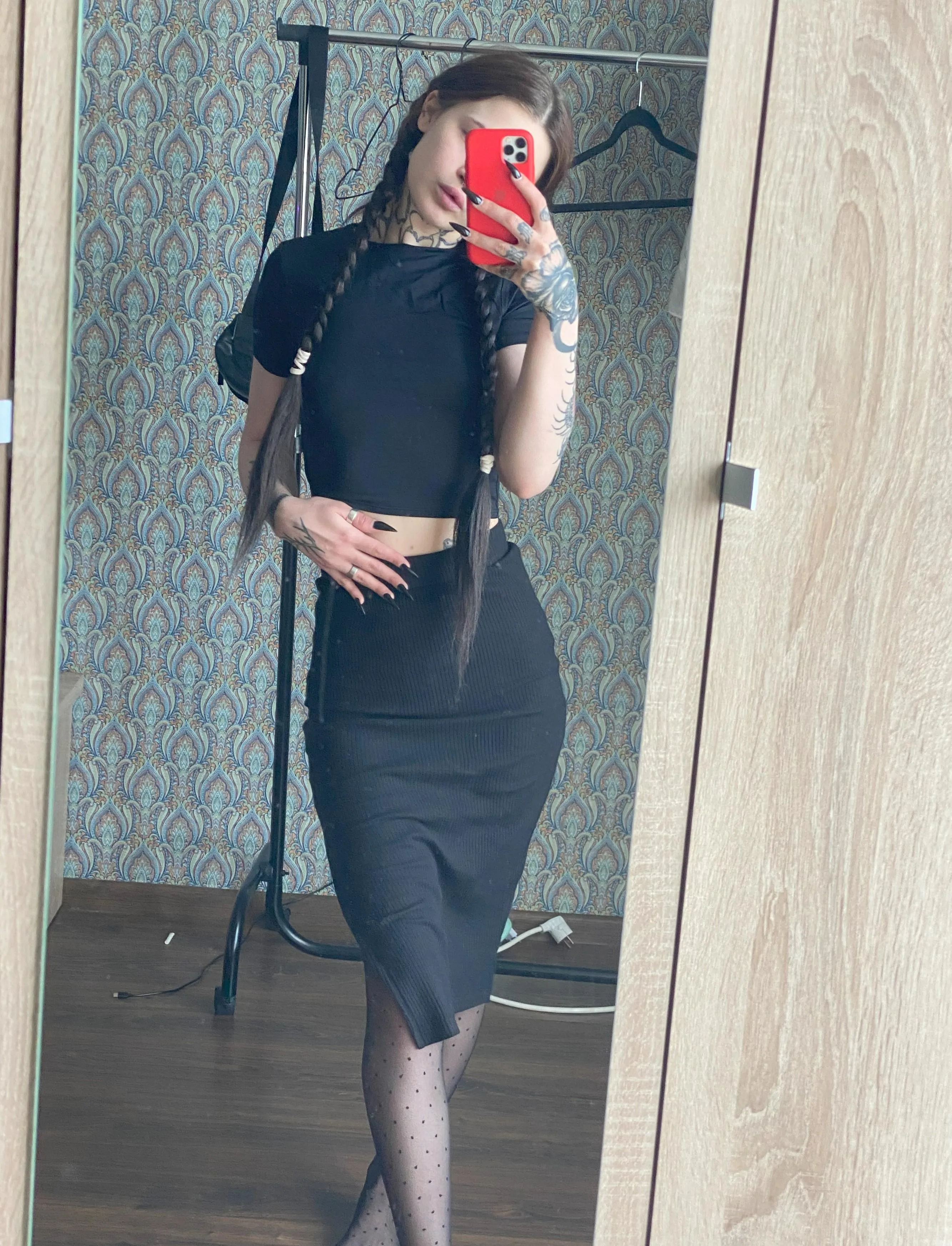 Today I braided my hair into tight braids. I like to touch them