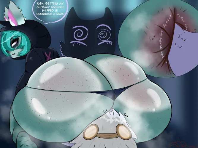 Tristana sniffing up Vex (Vampycloud)