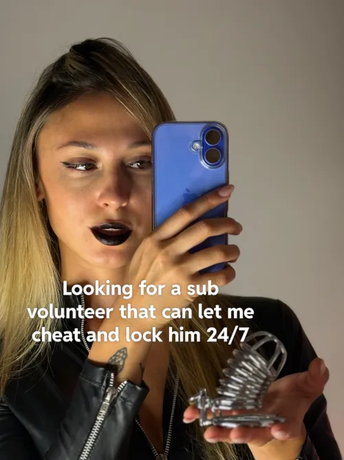 Write down your size and I’ll write back your punishment.