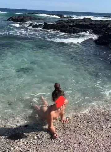 Having some fun at the beach