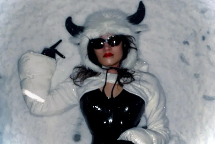 Latex and snow clothes go perfectly together