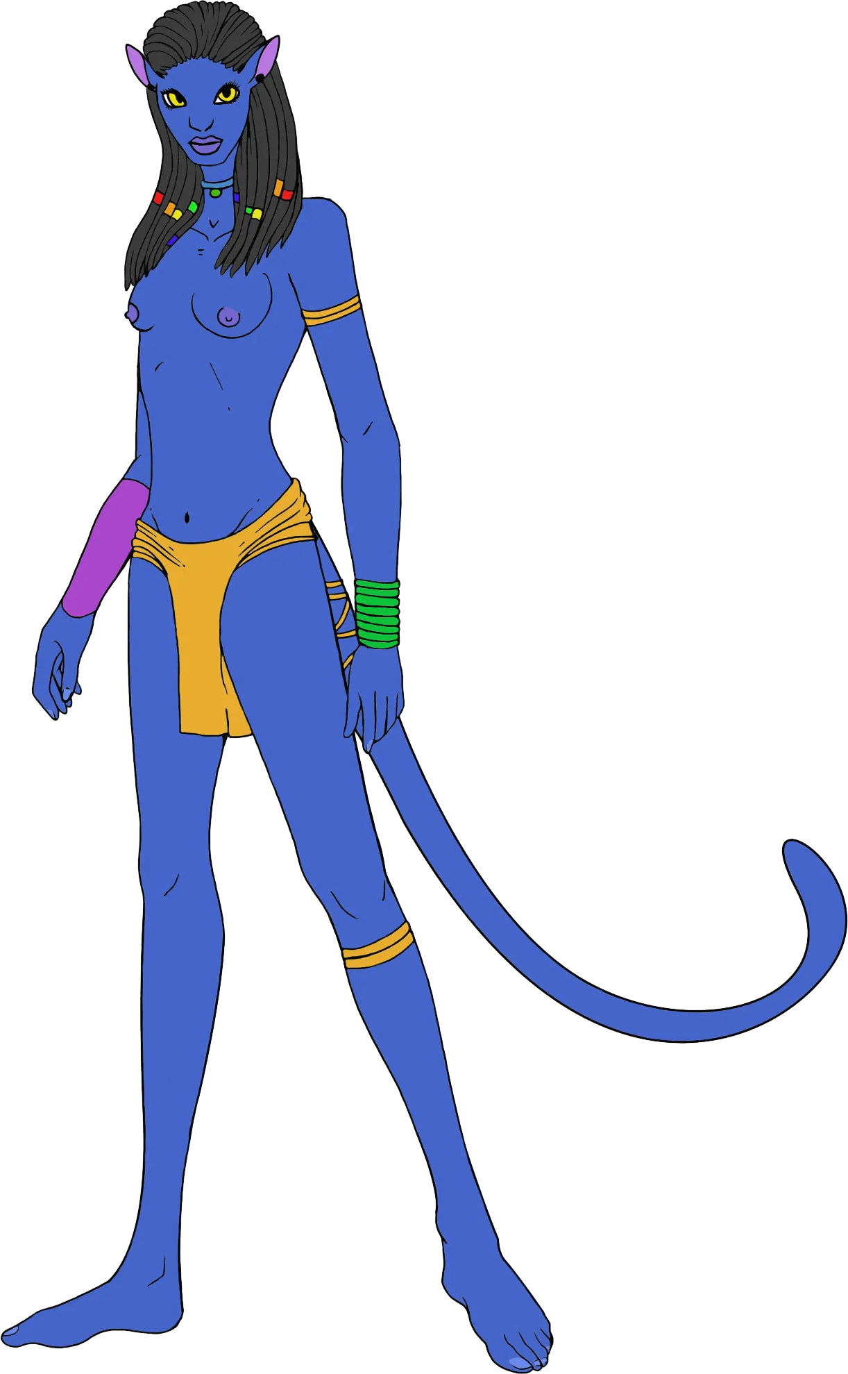 Tall Topless Na'vi Woman