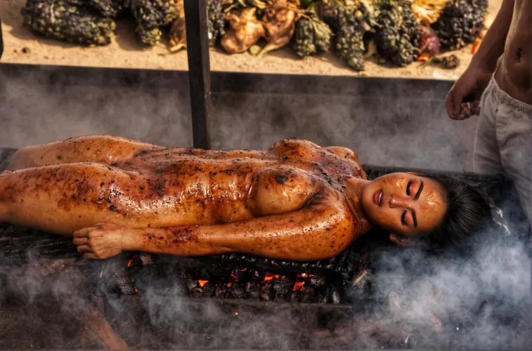 Today's hunting results are ready, grilled girl