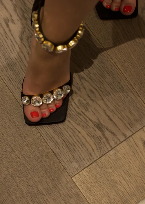 When your friend has Versace sandals