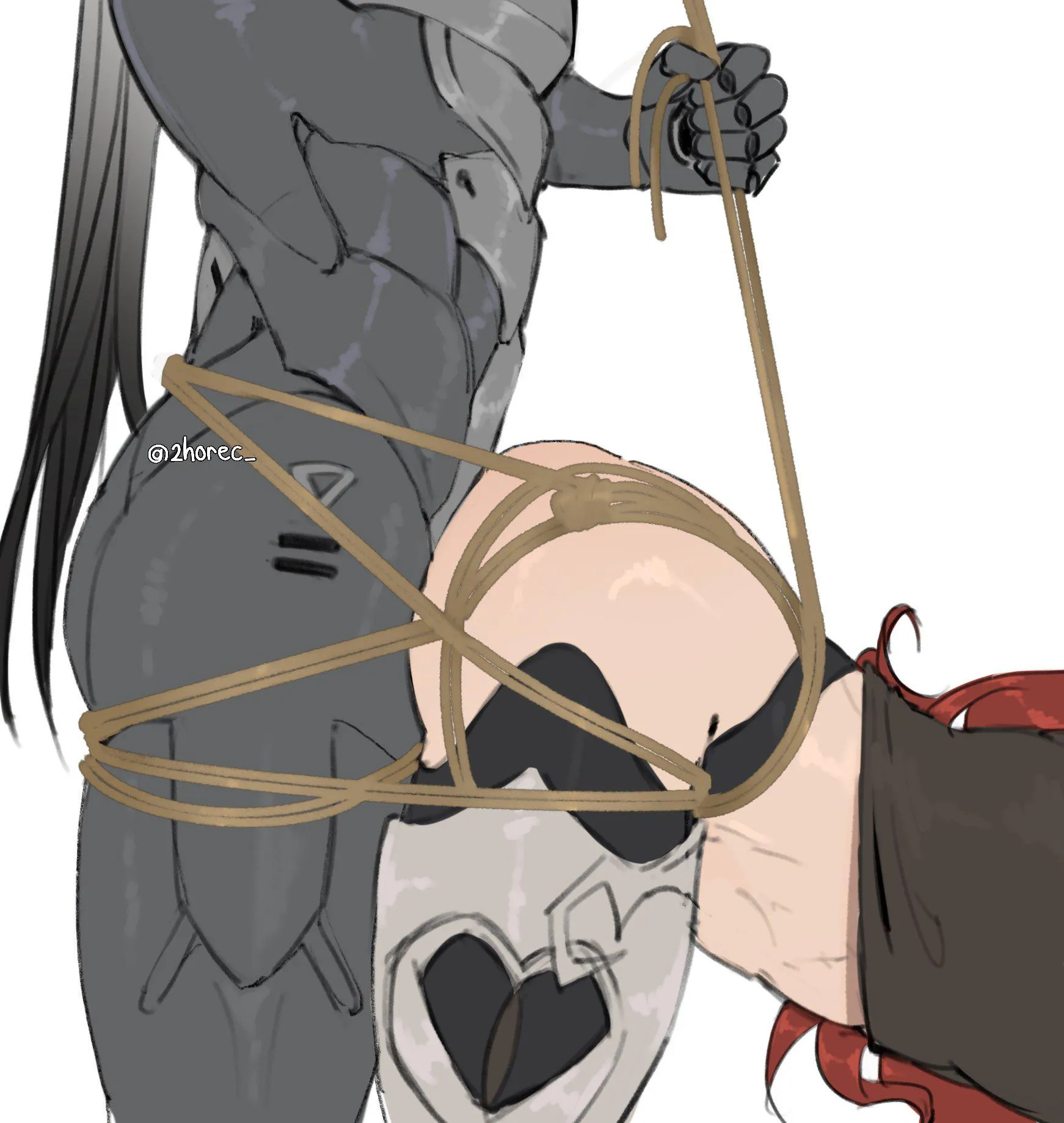 (zhorec) [M] i thought the gray guy was raiden but this is apparently from honkai star rail. i've never played it, but i've been meaning to. the visuals look pretty