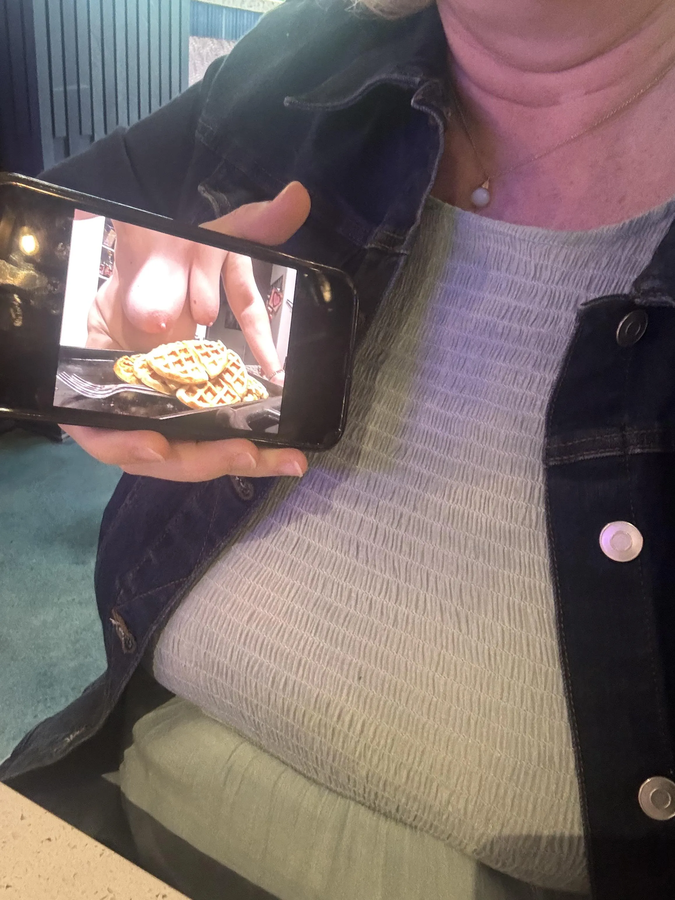 Made waffles for the kids, then went out to eat waffles on a date