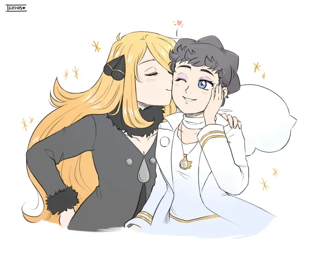 Affectionate Cynthia & loved on Diantha (@iklenos) [Pokemon]