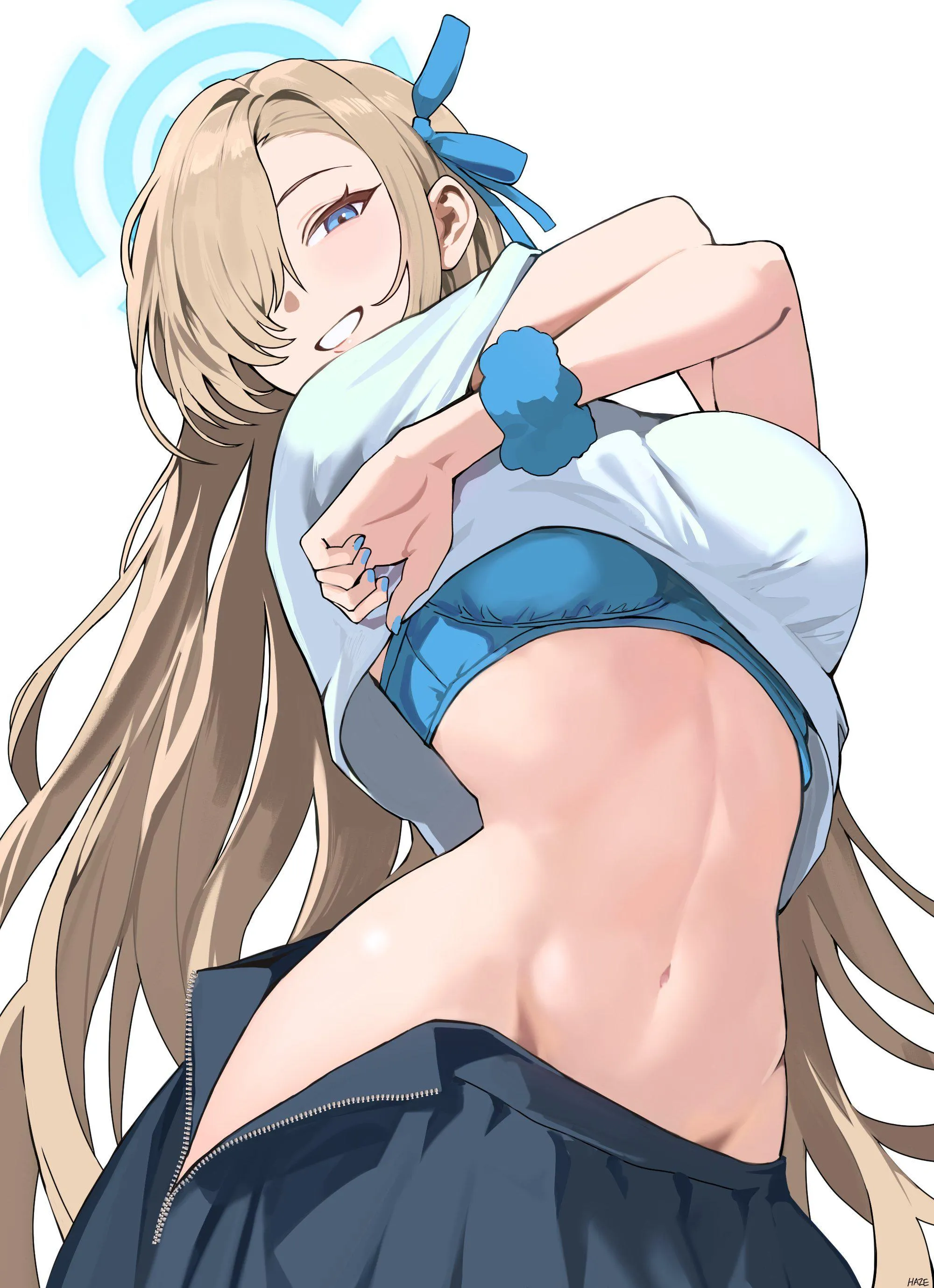 Asuna undressing