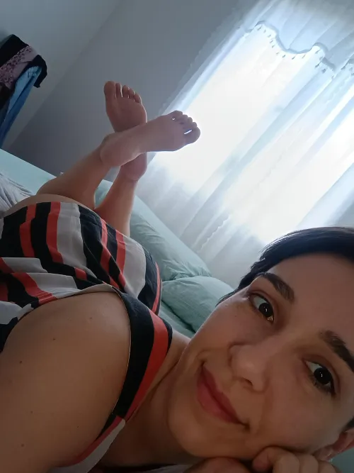 He loves my feet....