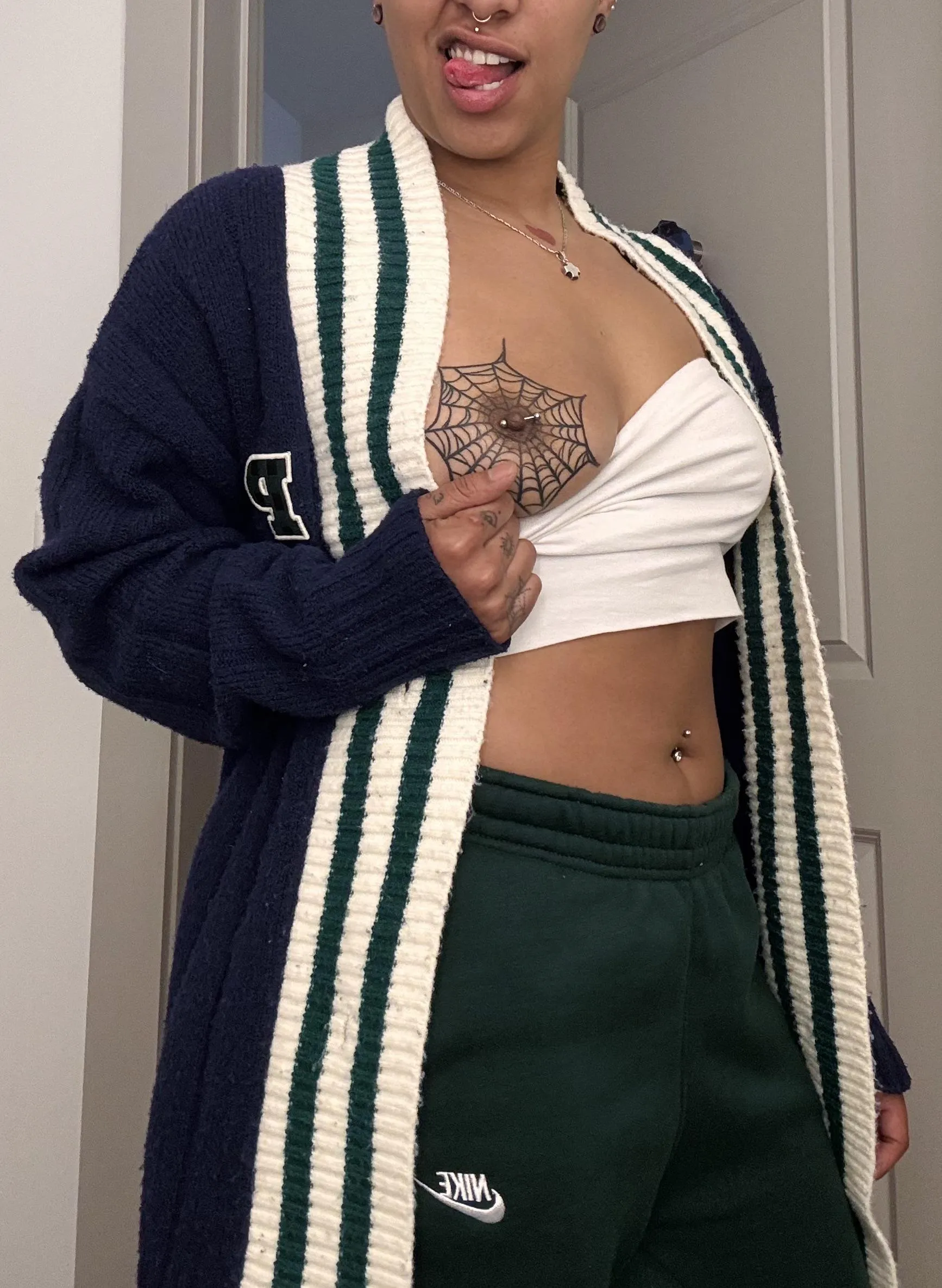 My piercings are the cutest decorations when I’m naked 😋