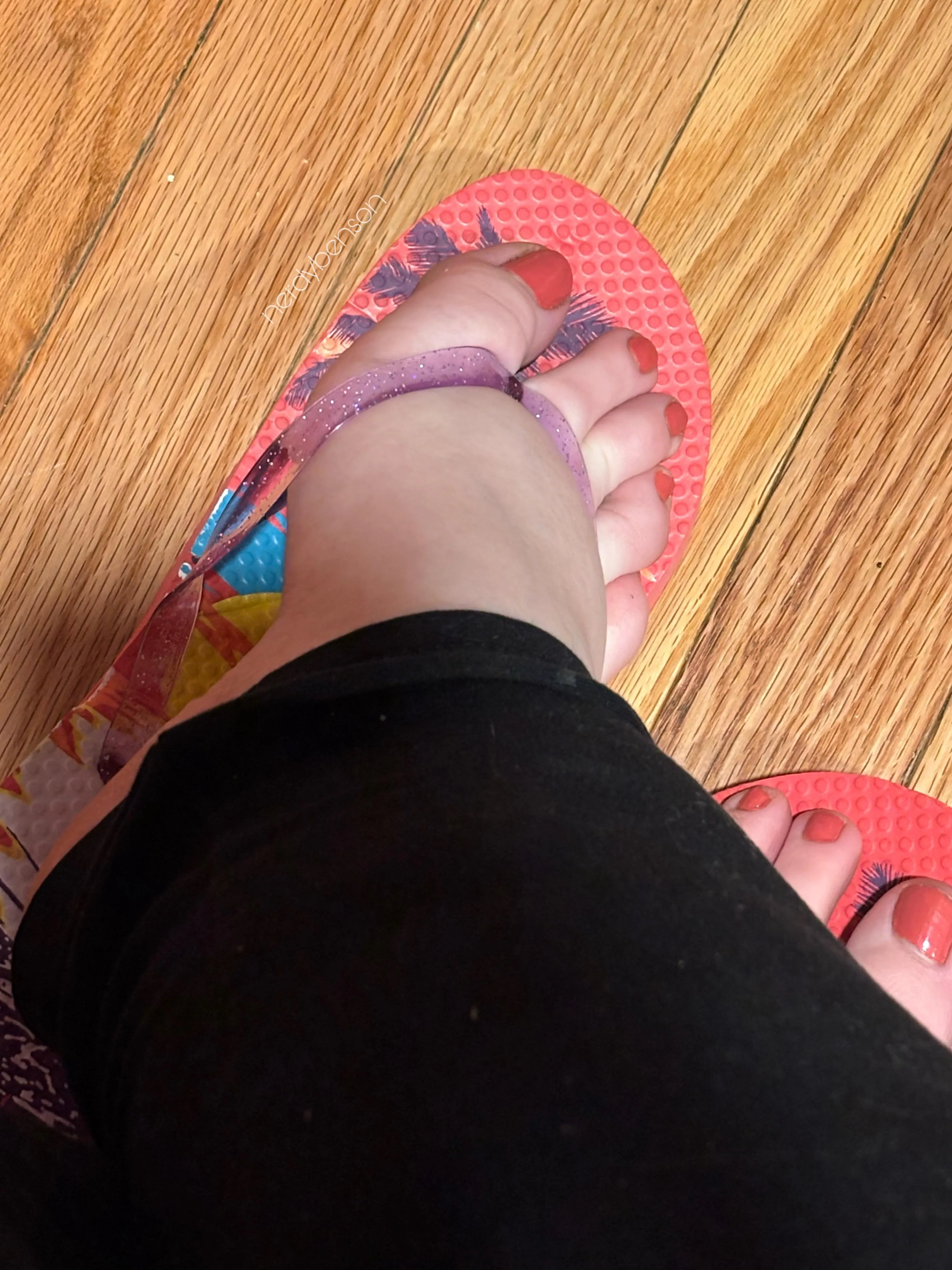 My polish kind of matches my flip flop