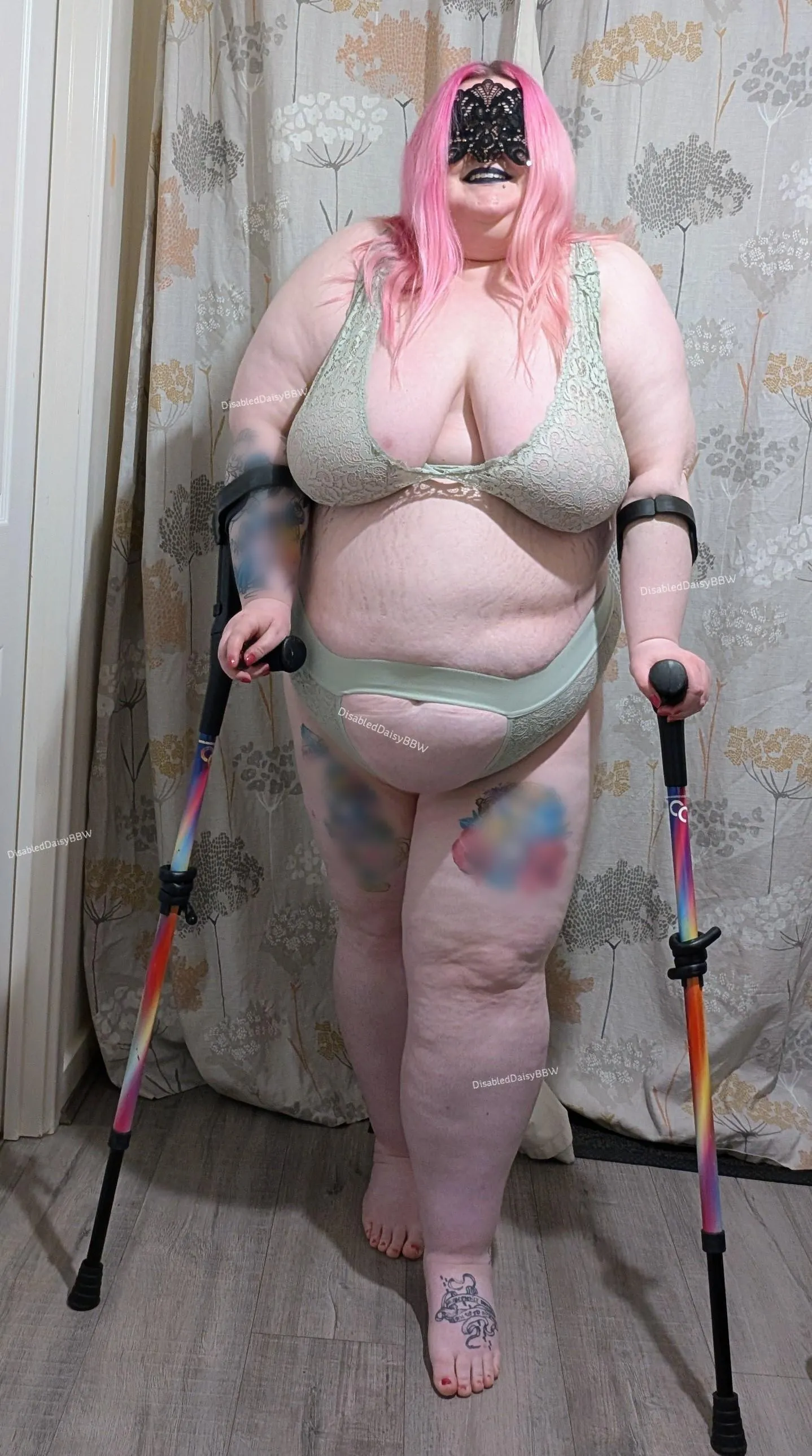 Of course my crutches are rainbow to match my vibe 🌈 [autoimmune disease, autism, Pots etc]