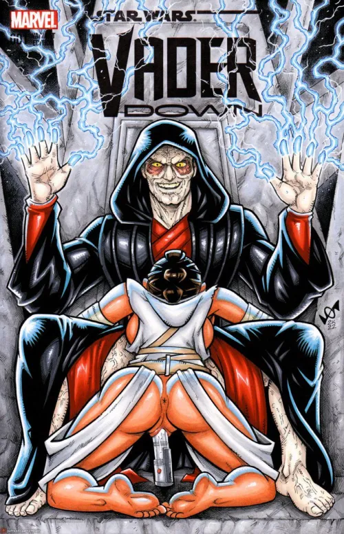 Rey serving her grandfather as the new empress of the galaxy. (gb2k)