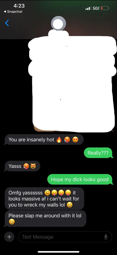 She indeed did get slapped around with it