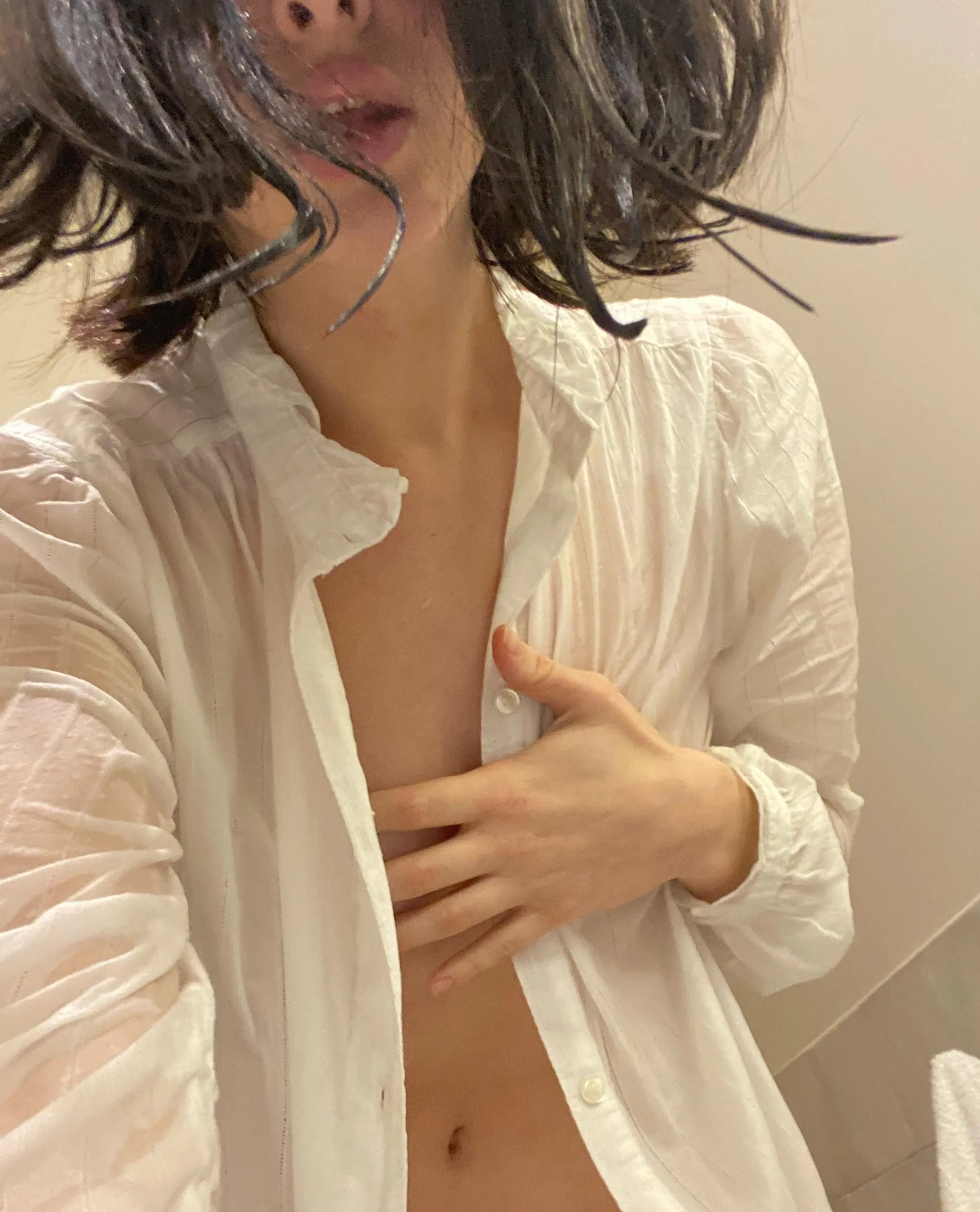 Shirt on a naked body