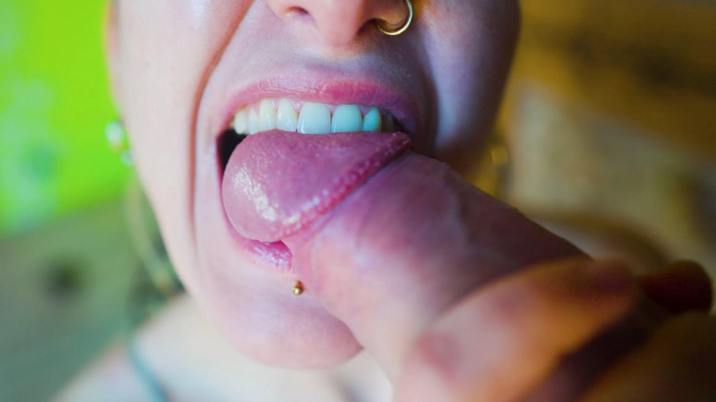 Sinking my teeth into his cock