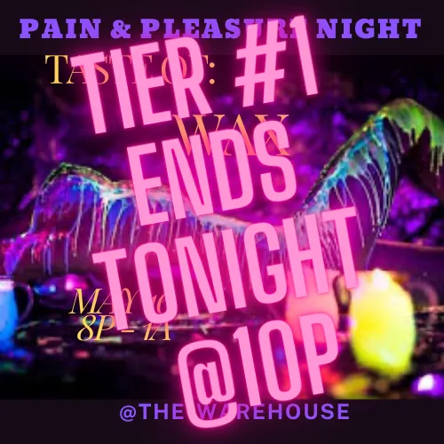 Tier #1 pricing ($30/person) ends tonight at 10p!! Tier #2 ($40/person) takes effect after that! You can always pay cash at the door as well. Look forward to seeing you all tomorrow night!!