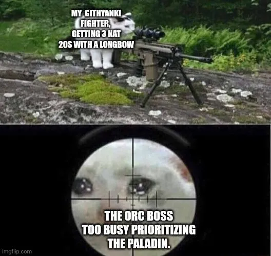 Triple tapped the boss