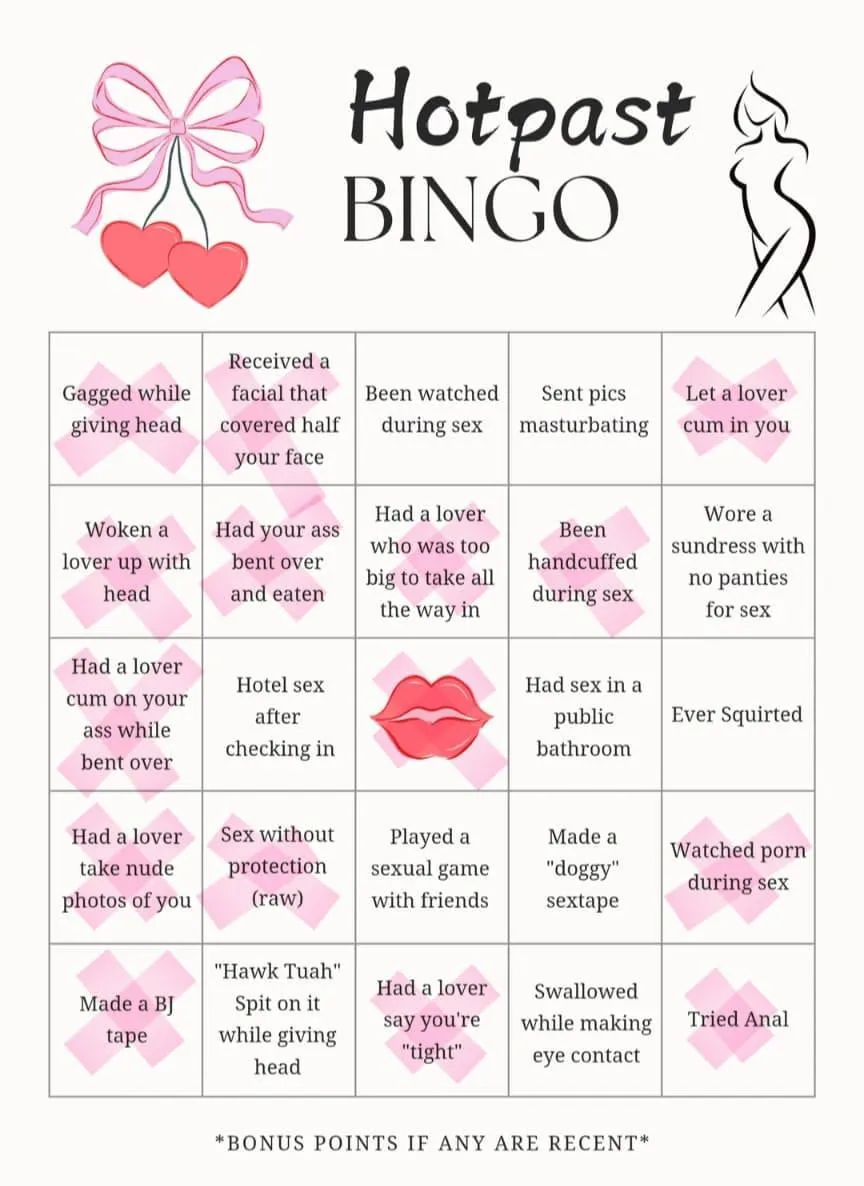 Wife's newest bingo card