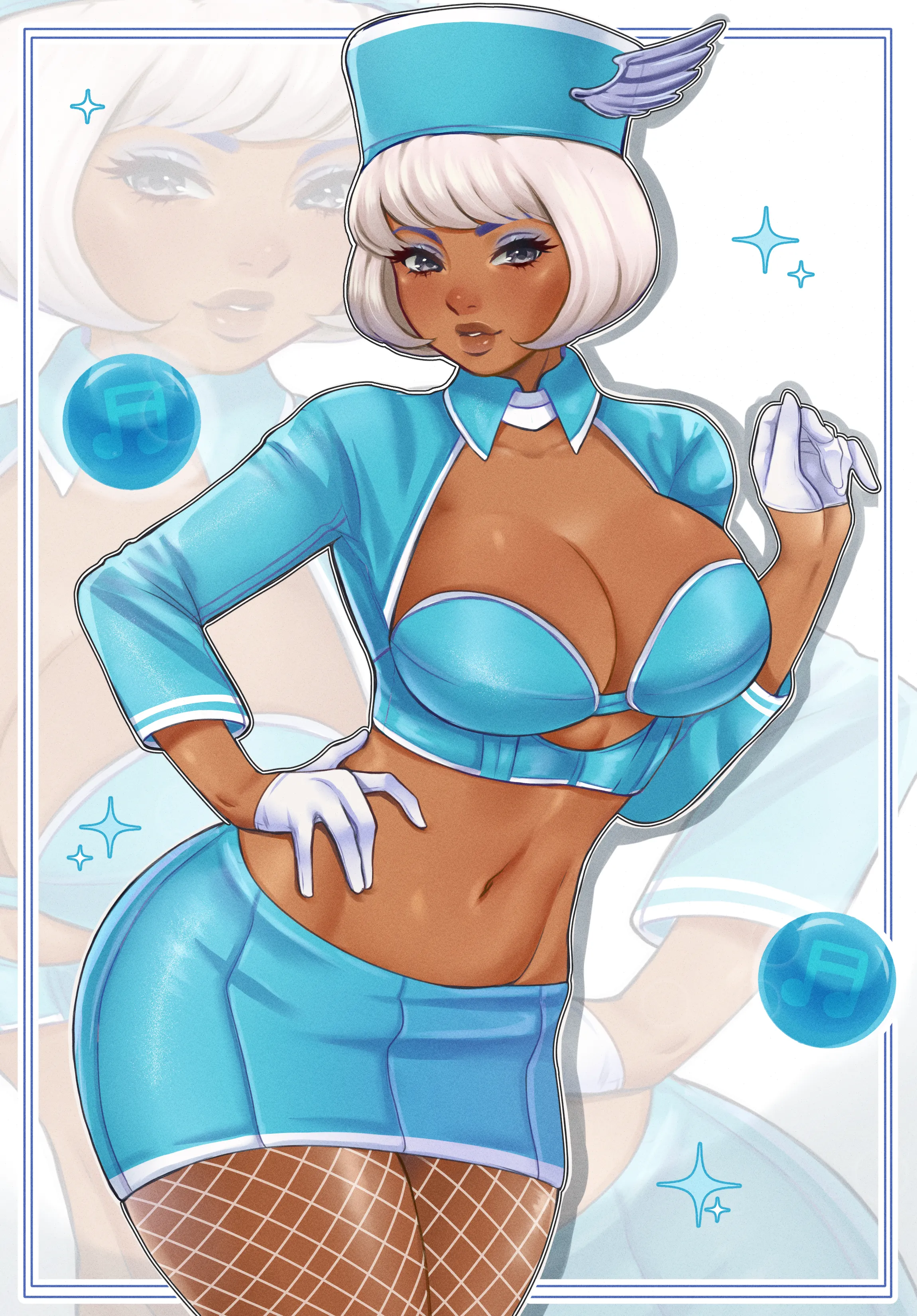 Lola as a flight attendant from The Fifth Element