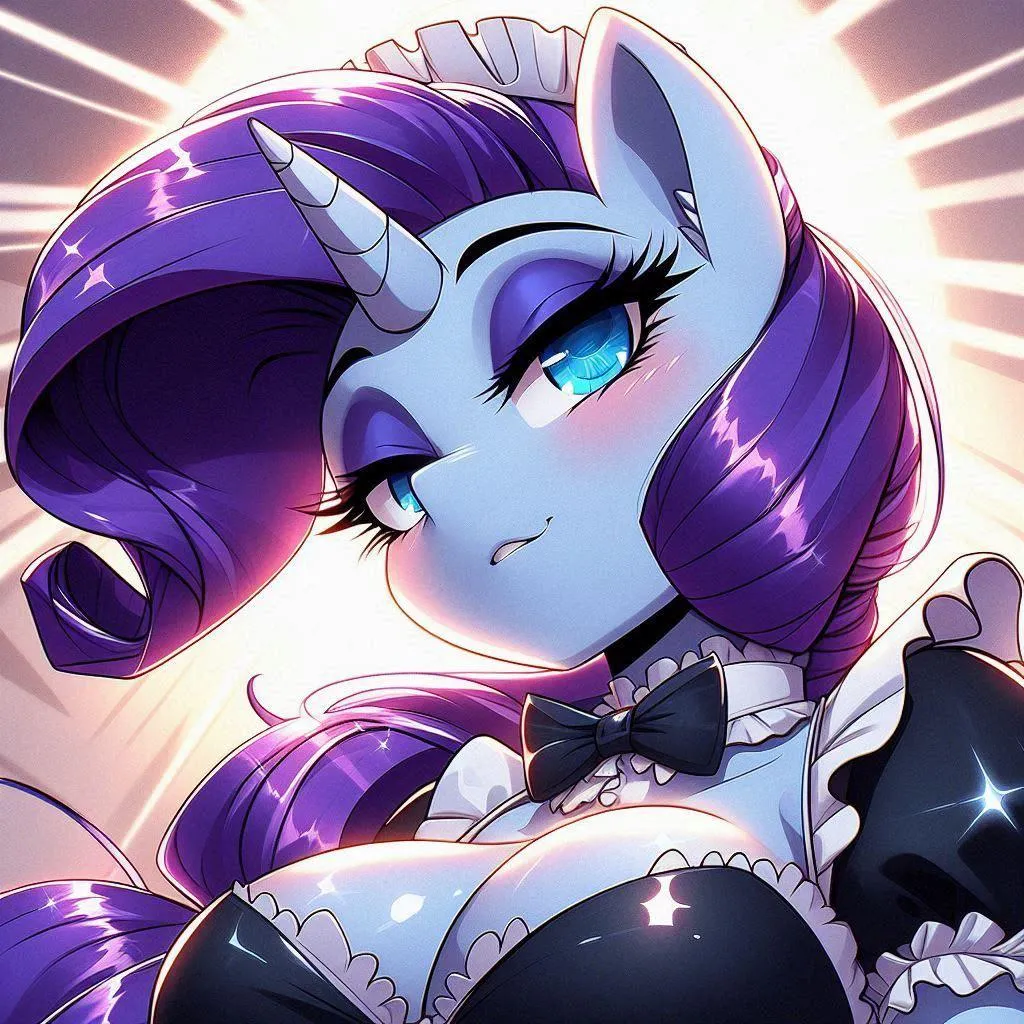 Sexy Rarity with big breasts in maid costume