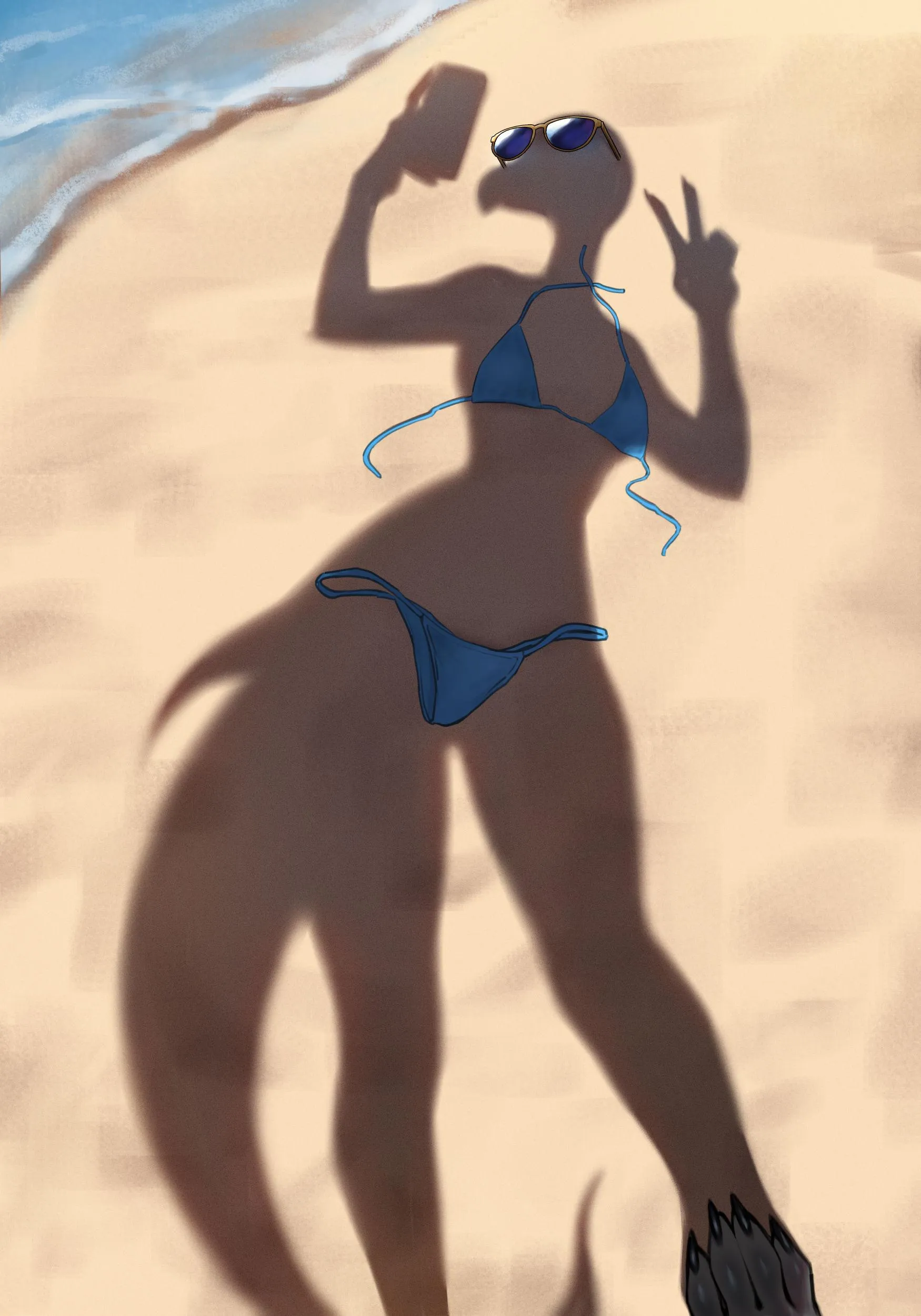 She dressed her shadow (azuu)