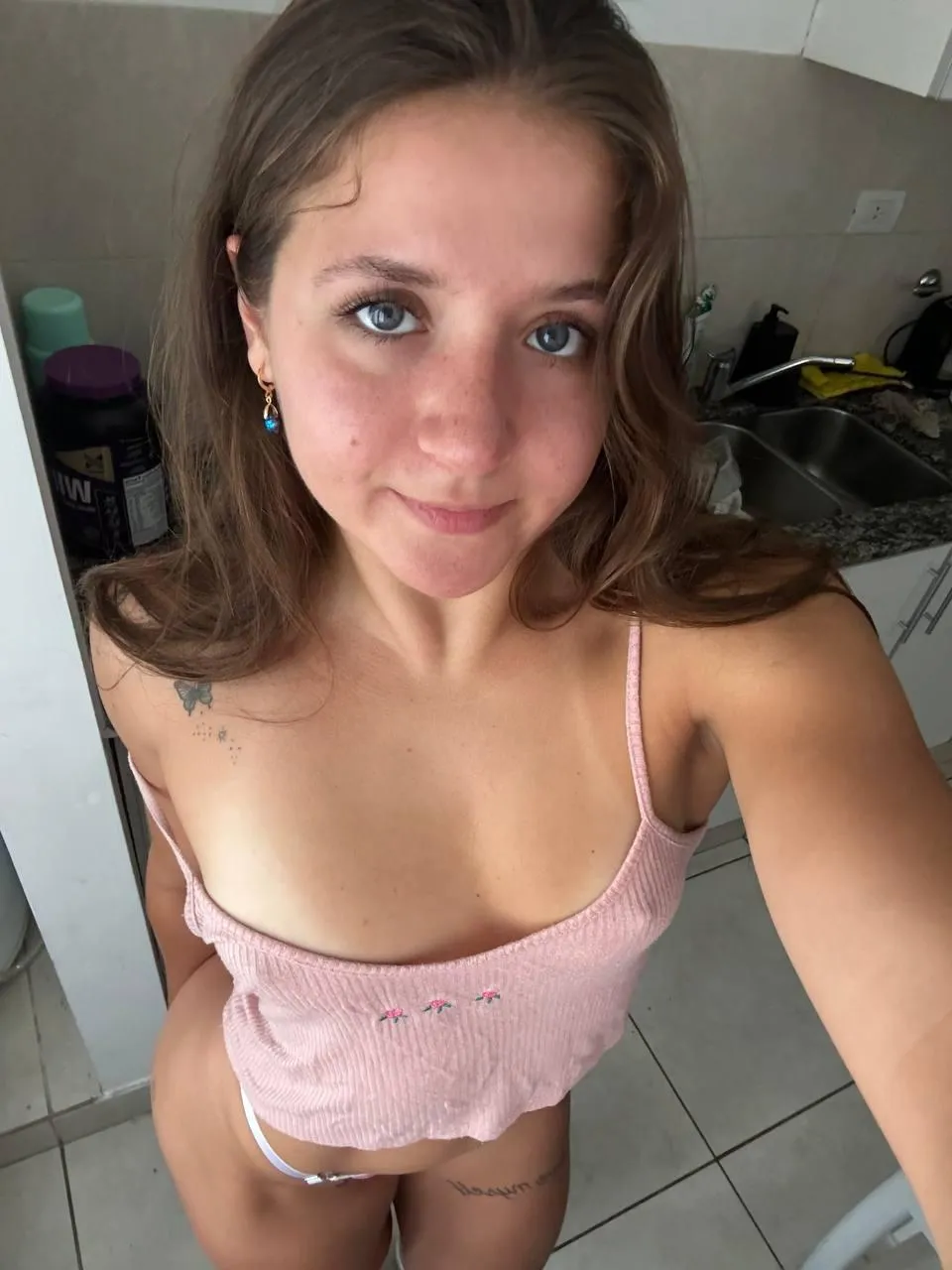 What an average girl usually wears when she’s home alone