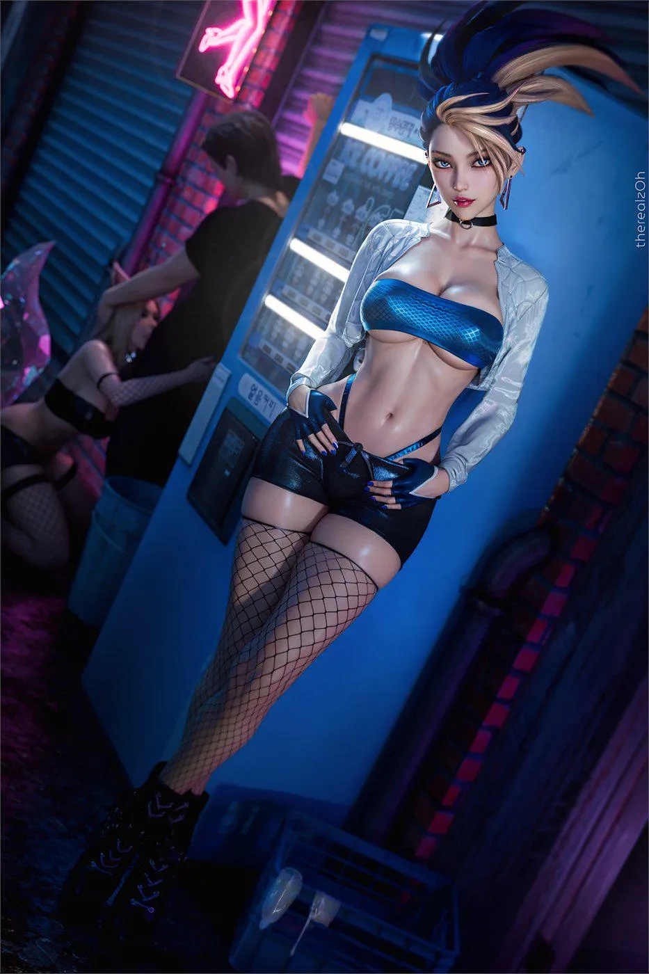 Akali Posing While Ahri Giving BJ (therealzOh)