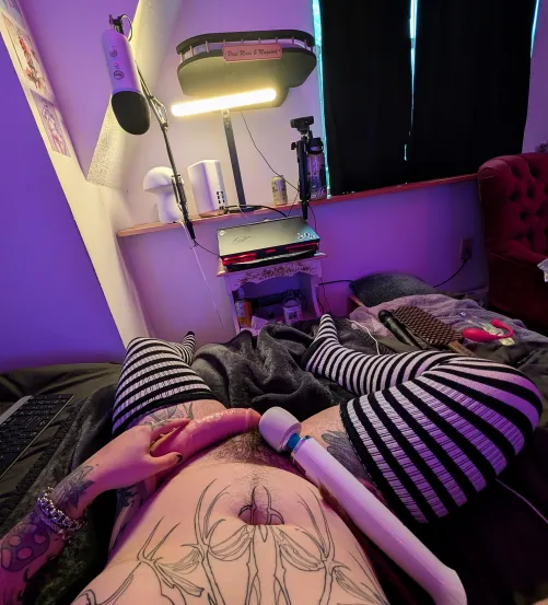 Casually laying in a puddle of squirt