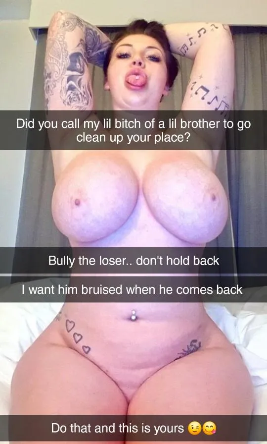 Evil big sis wants you to bully her little brother