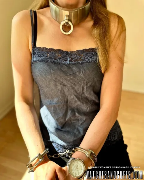 I love bondage. I love my steel restraints. I just gotta remember to hide the marks they leave before going out...