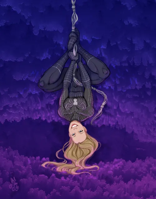 Lady Symbiote Spider-Man by mili.fay.art.