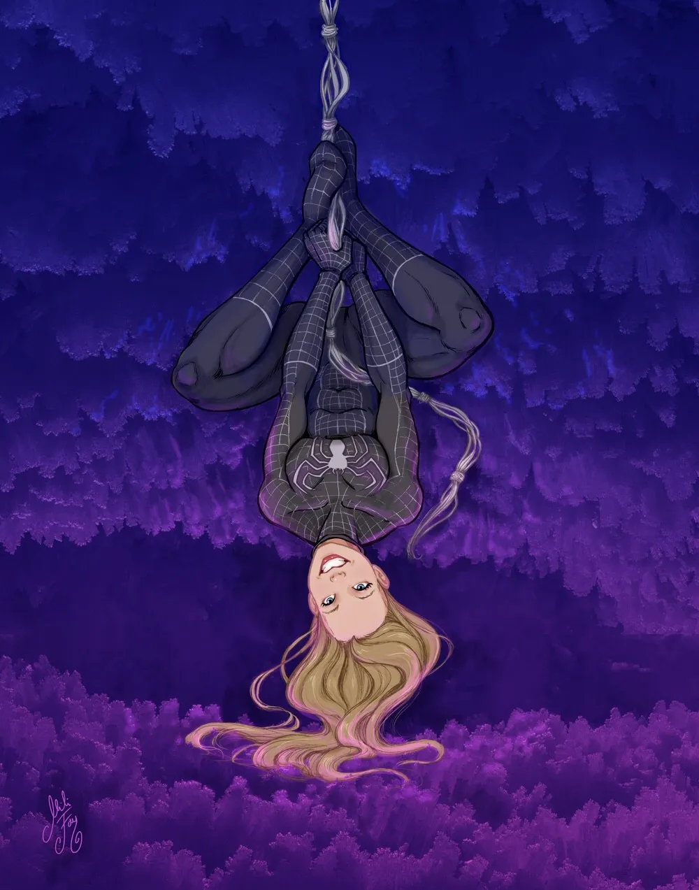 Lady Symbiote Spider-Man by mili.fay.art.