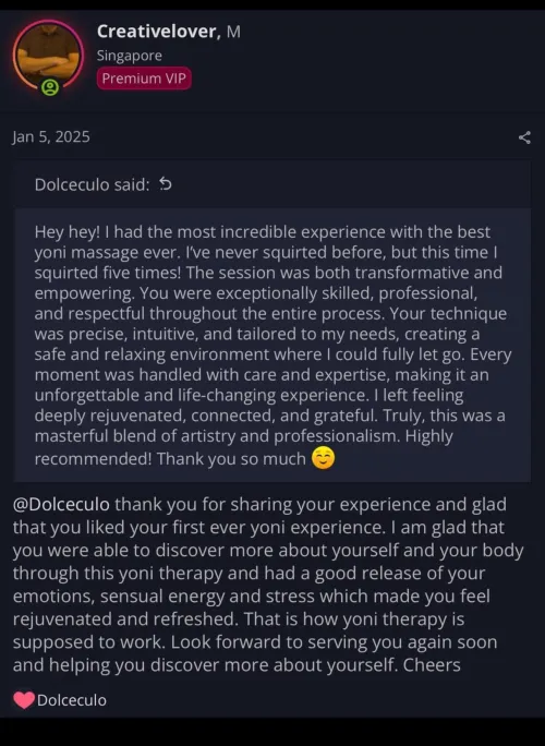 Late night authentic yoni massage session today - hosted in good city hotel