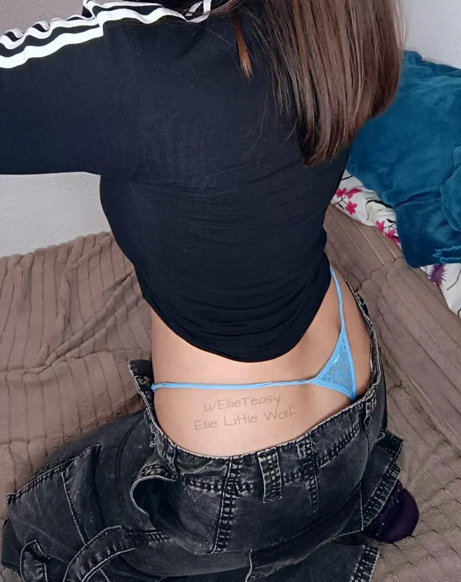 My thong’s barely there, and I know you want to take it off slowly