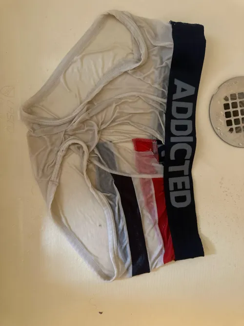 Selling cum and piss filled underwear that were just made.