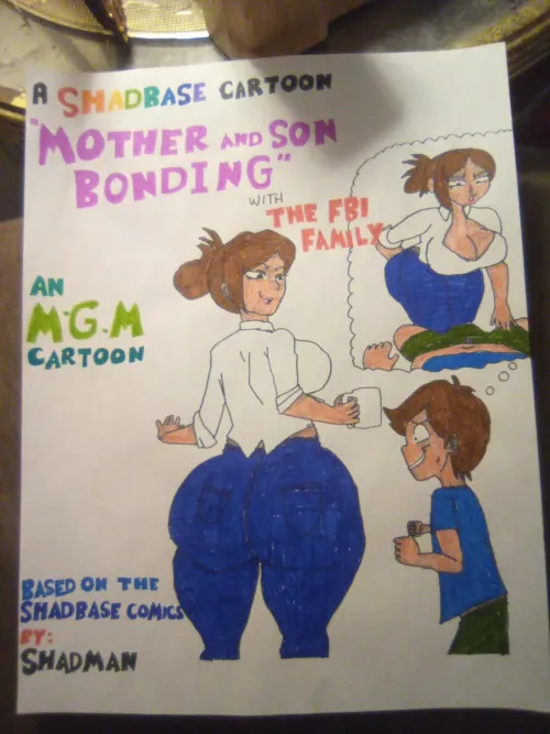 Shadman FlipaClip Cartoon: Mother and Son Bonding Promotional Drawing Poster