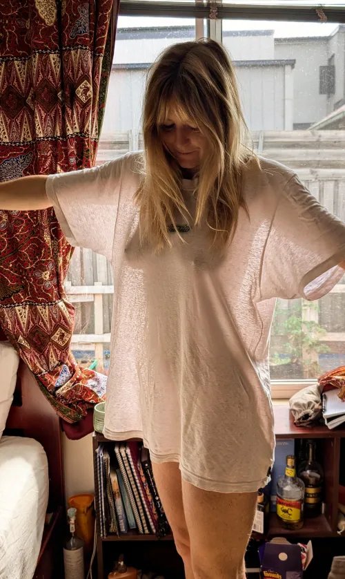 She loves wearing your T-shirt