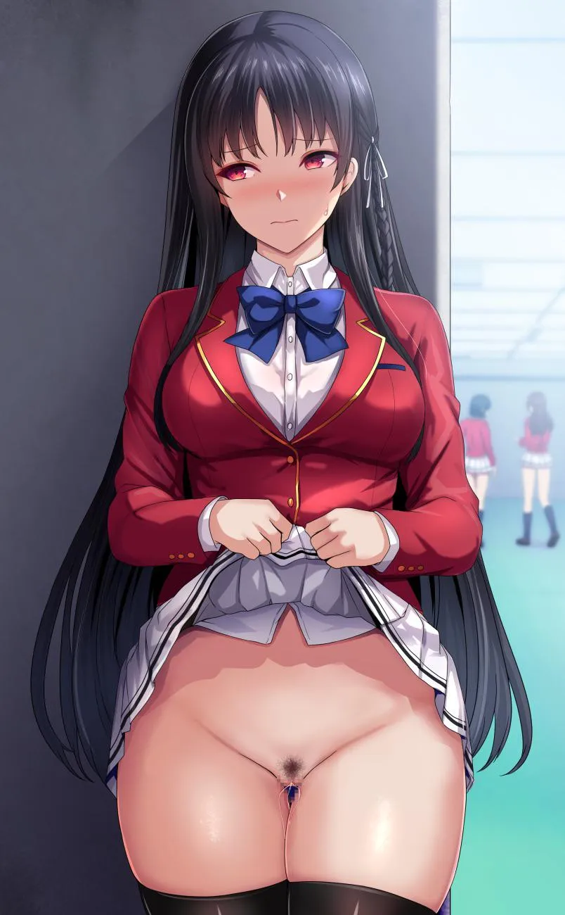 Suzune Horikita lifting up her skirt [Classroom of the Elite] (daiaru)